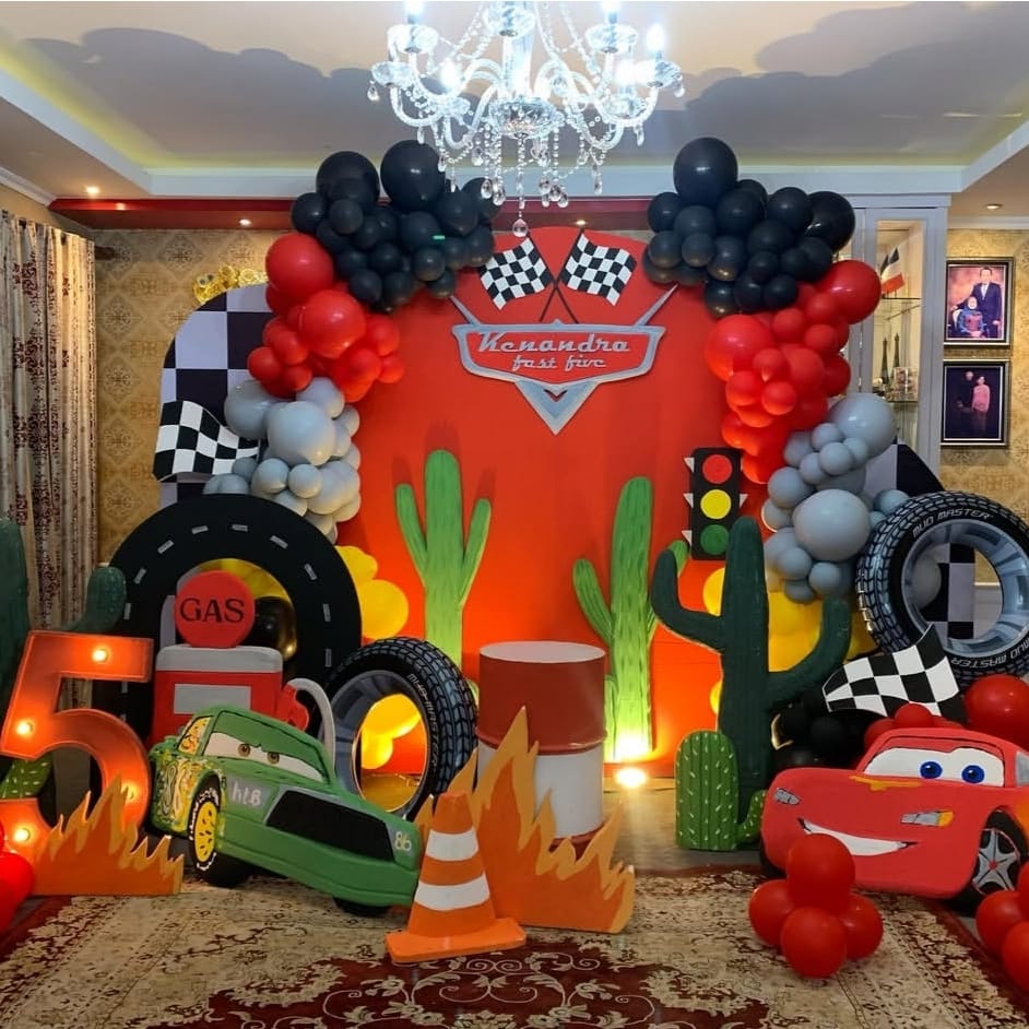 Styrofoam Dekorasi Ulang Tahun Backdrop 3D